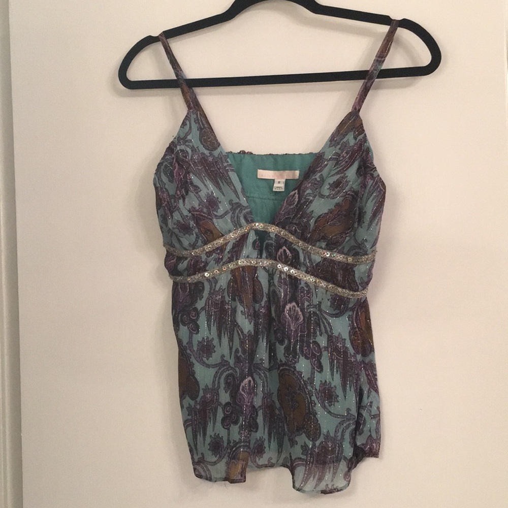 Alice & Trixie 100% silk sequined top